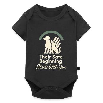 Employé de refuge, bénévole pour le sauvetage des animaux - Body à manches courtes Premium Bébé - noir - Devant
