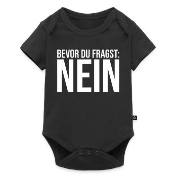 Before you ask: No - Baby Premium short-sleeve bodysuit - black - Front