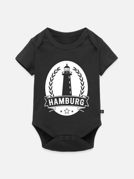 Leuchtturm Hamburg - Baby Premium Kurzarmbody - Schwarz