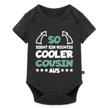 Vraiment cool cousin drôle cadeau - Body à manches courtes Premium Bébé - noir - Devant
