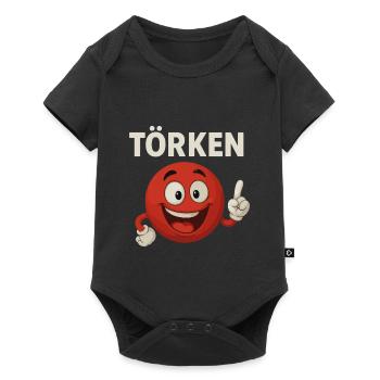 Drôle Dire Törken Dessin animé Drôle Dinde Mème - Body à manches courtes Premium Bébé - noir - Devant