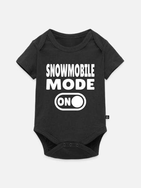 Snowmobile Mode ON - Baby Premium Kurzarmbody - Schwarz