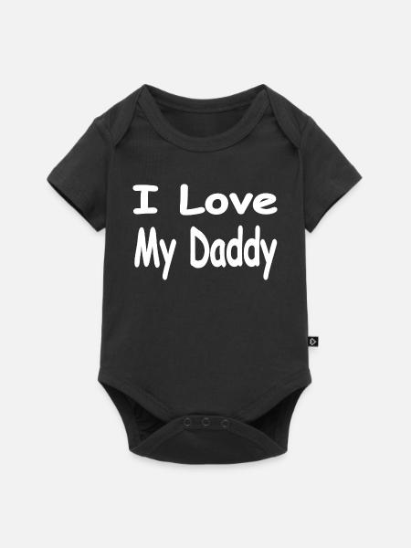 Vater - Baby Premium Kurzarmbody - Schwarz