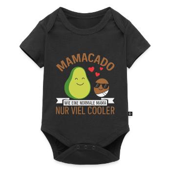 Future Mom MAMACADO MUCH COOLER Funny - Baby Premium short-sleeve bodysuit - black - Front