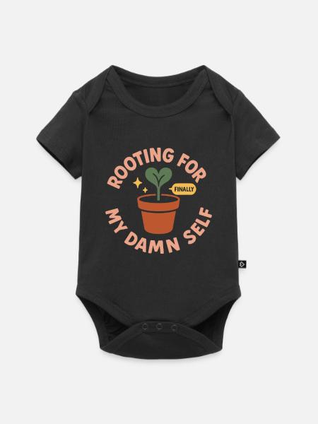 Achtsames Wachstum, Frühlingserneuerung, - Baby Premium Kurzarmbody - Schwarz