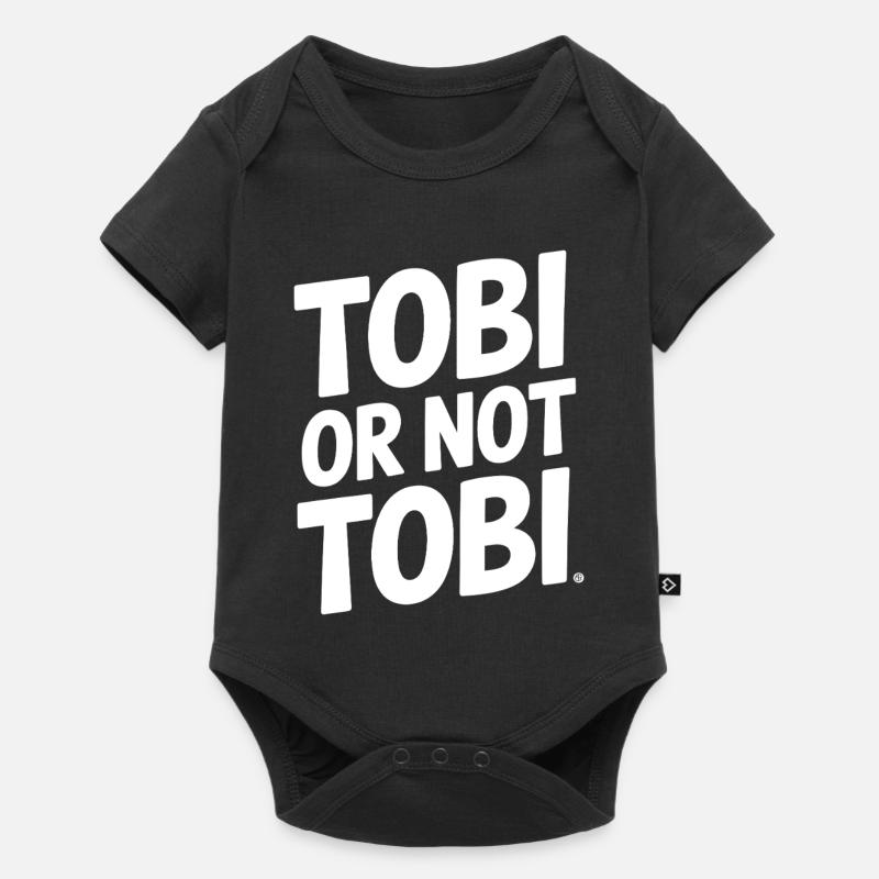 Tobi oder nicht Tobi – Das ist die Frage - Baby Premium Kurzarmbody - Schwarz