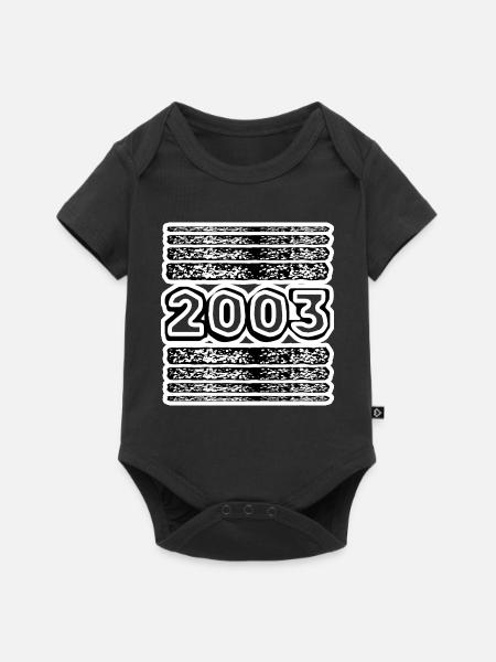 2003 2003 - Baby Premium Kurzarmbody - Schwarz