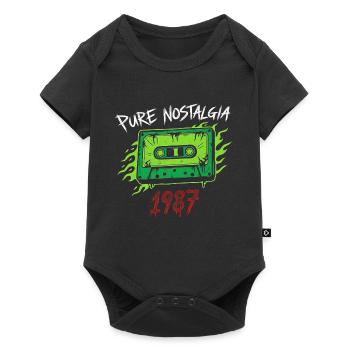 Cassette vintage 1987 Cadeau d’anniversaire 38e - Body à manches courtes Premium Bébé - noir - Devant