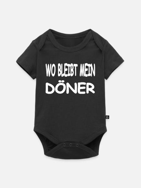 Döner - Baby Premium Kurzarmbody - Schwarz