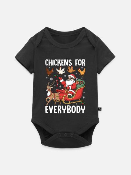 Chickens for Everybody - Baby Premium Kurzarmbody - Schwarz