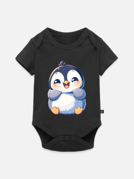 Pinguine Pinguin - Baby Premium Kurzarmbody - Schwarz