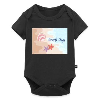Beach Days Strandmotive Seestern - Baby Premium Kurzarmbody - Schwarz - Vorne