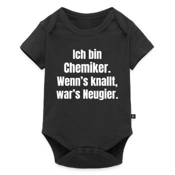 Ich bin Chemiker Neugier knallt - Baby Premium Kurzarmbody - Schwarz - Vorne
