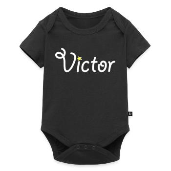 Victor - Baby Premium short-sleeve bodysuit - black - Front