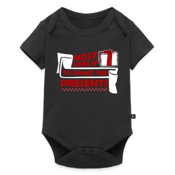 Le plus susceptible de secouer les cadeaux Noël Fun - Body à manches courtes Premium Bébé - noir - Devant