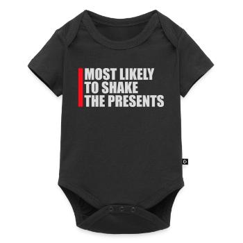 Le plus susceptible de secouer les cadeaux Noël Fun - Body à manches courtes Premium Bébé - noir - Devant