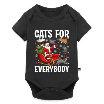 Des chats pour tout le monde - Body à manches courtes Premium Bébé - noir - Devant