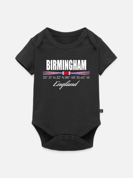 Birmingham - Baby Premium Kurzarmbody - Schwarz