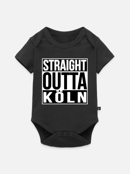 STRAIGHT OUTTA KÖLN - Baby Premium Kurzarmbody - Schwarz