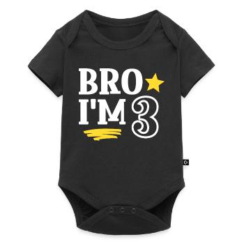 Frère j’ai 3 ans Drôle Cool Anniversaire - Body à manches courtes Premium Bébé - noir - Devant