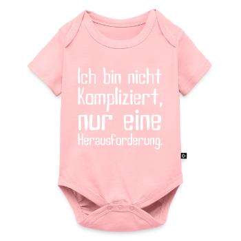 Pas compliqué – défi - Body à manches courtes Premium Bébé - rose - Devant