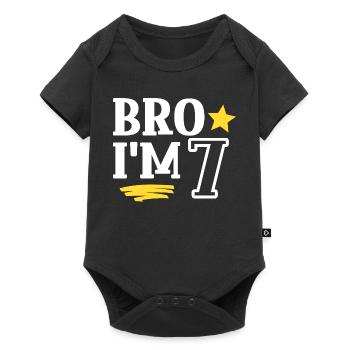 Bro ich bin 7 Jahre Alt Lustig Cool Geburtstag - Baby Premium short-sleeve bodysuit - black - Front