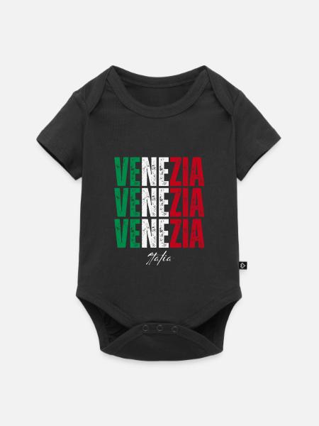 Venedig Italien, ich liebe Venedig - Baby Premium Kurzarmbody - Schwarz