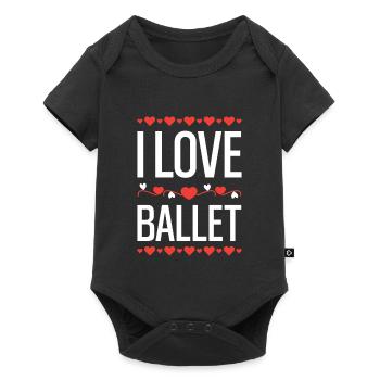 I Love Ballet - Baby Premium short-sleeve bodysuit - black - Front