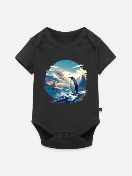 Pinguine Pinguin - Baby Premium Kurzarmbody - Schwarz
