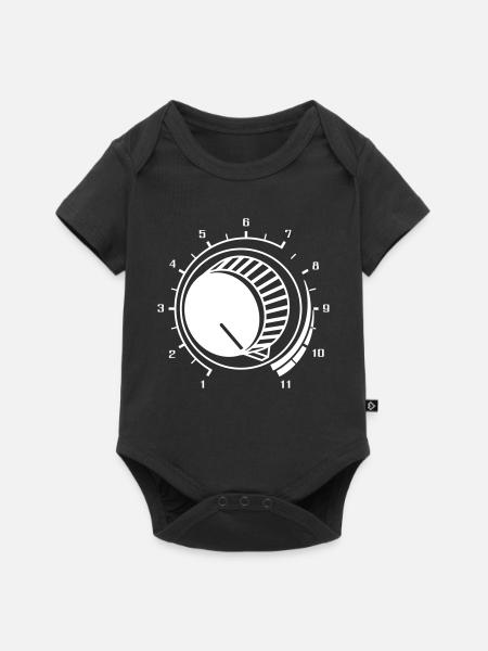 Volume Turn It Up, Lautstärke Musik Party DJ Sound - Baby Premium Kurzarmbody - Schwarz