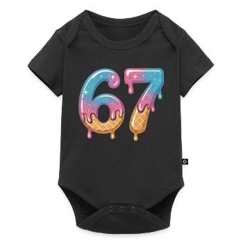 67 gouttes de crème glacée - Body à manches courtes Premium Bébé - noir - Devant