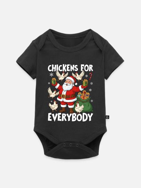 Chickens for Everybody - Baby Premium Kurzarmbody - Schwarz