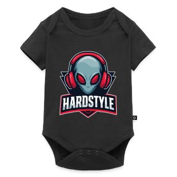 HARDSTYLE Alien Headphone Motif - Body à manches courtes Premium Bébé - noir - Devant