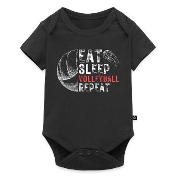 Eat Sleep Volleyball Repeat - Baby Premium short-sleeve bodysuit - black - Front