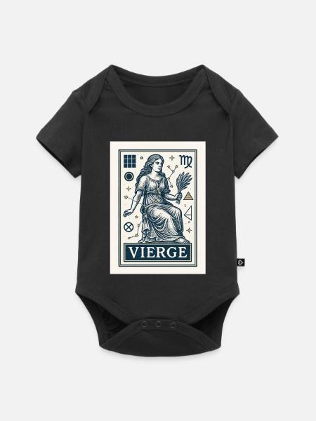 Jungfrau Sternzeichen - Astrologie - Baby Premium Kurzarmbody - Schwarz