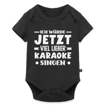 Préférez maintenant le karaoké chanter en disant - Body à manches courtes Premium Bébé - noir - Devant