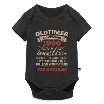 35th Birthday Gift Vintage Car November 1990 - Baby Premium short-sleeve bodysuit - black - Front