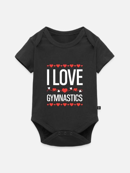 Ich liebe Gymnastik  - Baby Premium Kurzarmbody - Schwarz
