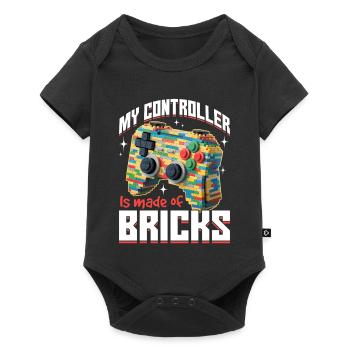 Blocs de construction Gamer Gaming Brick Builder - Body à manches courtes Premium Bébé - noir - Devant