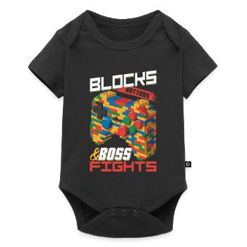 Blocs de construction Gamer Gaming Brick Builder - Body à manches courtes Premium Bébé - noir - Devant