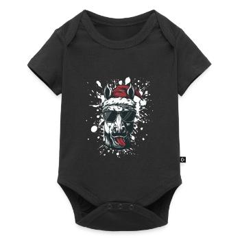 Horse Christmas Funny - Baby Premium short-sleeve bodysuit - black - Front