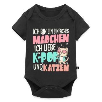 I Love K-Pop And Cats Simple Girl - Baby Premium short-sleeve bodysuit - black - Front
