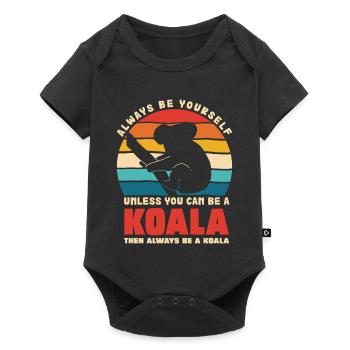 Koala Motto Retro Sunset - Baby Premium short-sleeve bodysuit - black - Front