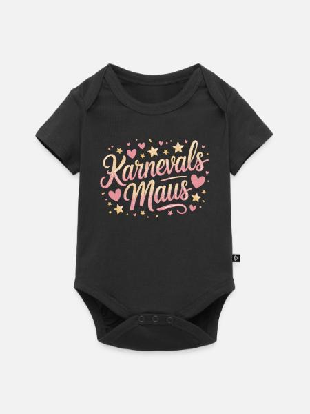 Karnevalsmaus Karneval Köln Kölner Karnevals Maus - Baby Premium Kurzarmbody - Schwarz