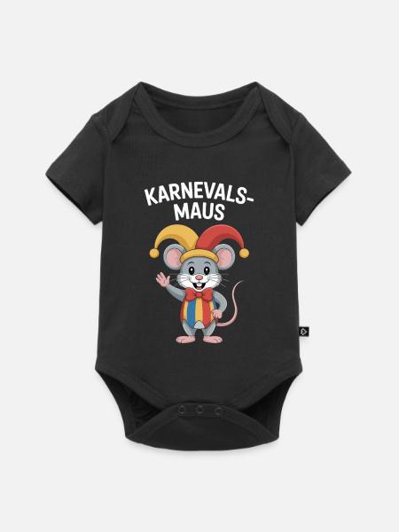 Karnevalsmaus Karneval Köln Kölner Karnevals Maus - Baby Premium Kurzarmbody - Schwarz