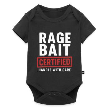 Rage Bait Certified Handle With Care, Funny - Baby Premium short-sleeve bodysuit - black - Front