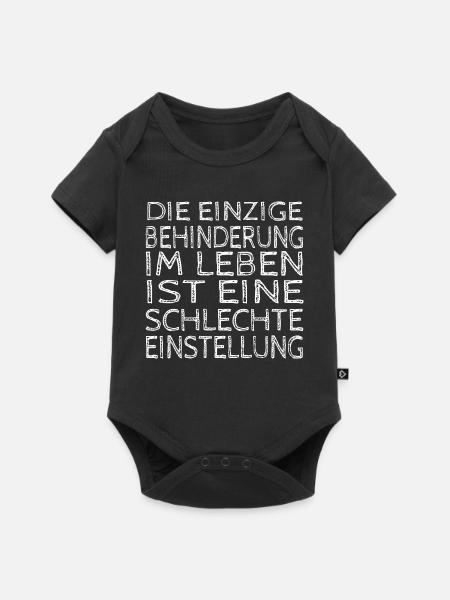 Die einzige Behinderung: Schlechte Einstellung - Baby Premium Kurzarmbody - Schwarz