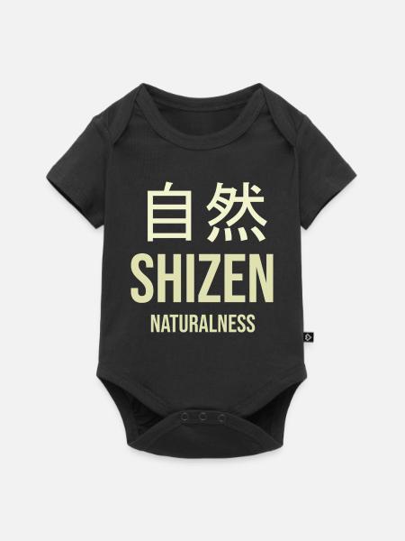 Natur Zen SHIZEN - Baby Premium Kurzarmbody - Schwarz