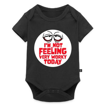 Je ne me sens pas très worky aujourd’hui Faul Arbeit humour - Body à manches courtes Premium Bébé - noir - Devant