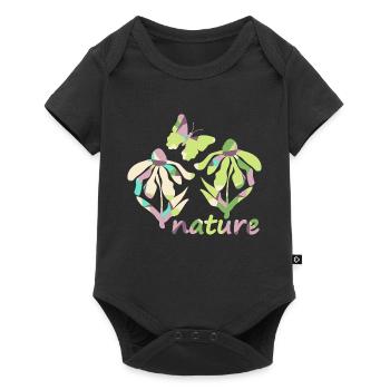 color nature - bloom - Baby Premium short-sleeve bodysuit - black - Front